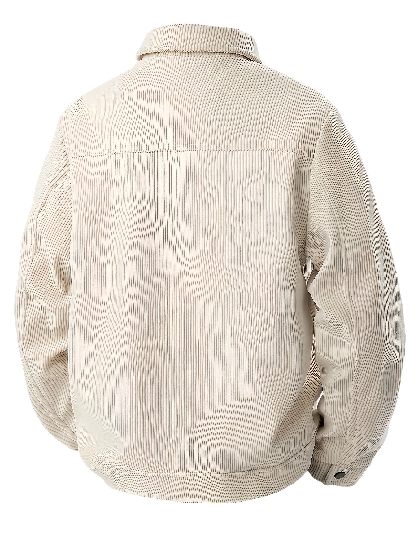 Veste de Travail en Velours C?tel¨¦ pour Hommes Grande Taille - Boutonnage avec Fermoirs ¨¤ Pression, Multiples Poches, Lavable en Machine, Tenue D¨¦contract¨¦e et Formelle pour Automne & Printemps, Int¨¦rieur en Polyester, GRANDE TAILLE