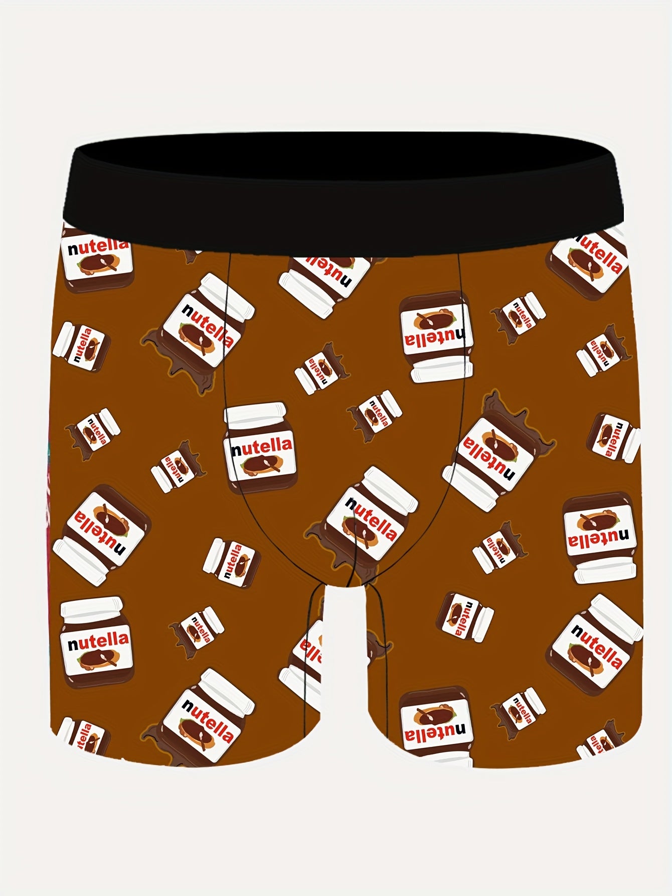 Shorts d¨¦contract¨¦s pour hommes - Tissu stretch en m¨¦lange polyester respirant et confortable, taille ¨¦lastique, lavable en machine, motif imprim¨¦ marron et blanc, pour un style d¨¦contract¨¦
