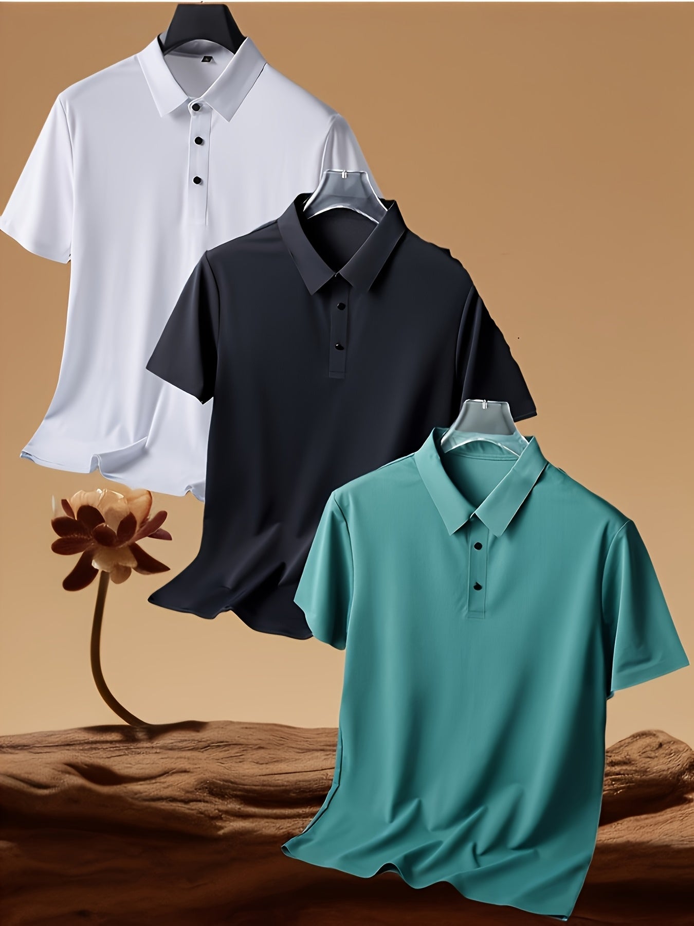 New Summer Solid Color Simple Casual Sports Polo Shirt for Men with a Collar And Short Sleeves.