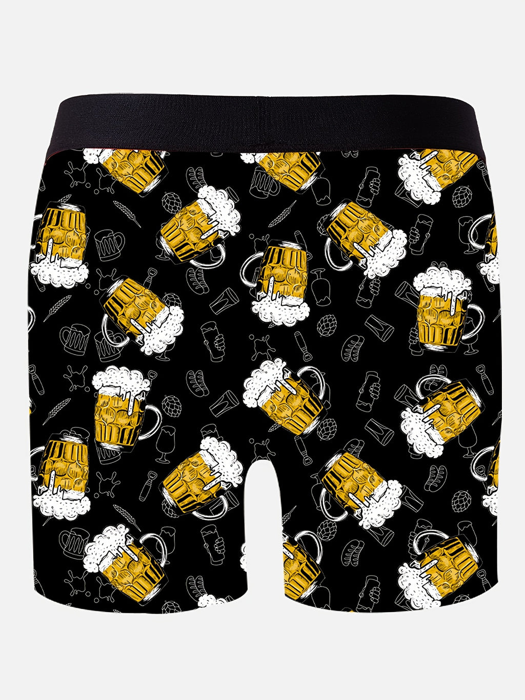 Cale?on Boxer Homme Original, Tissu Polyester et ¨¦lasthanne, Imprim¨¦ Ludique, Ceinture Confortable, Maille Anti-Remont¨¦e - Coupe Medium