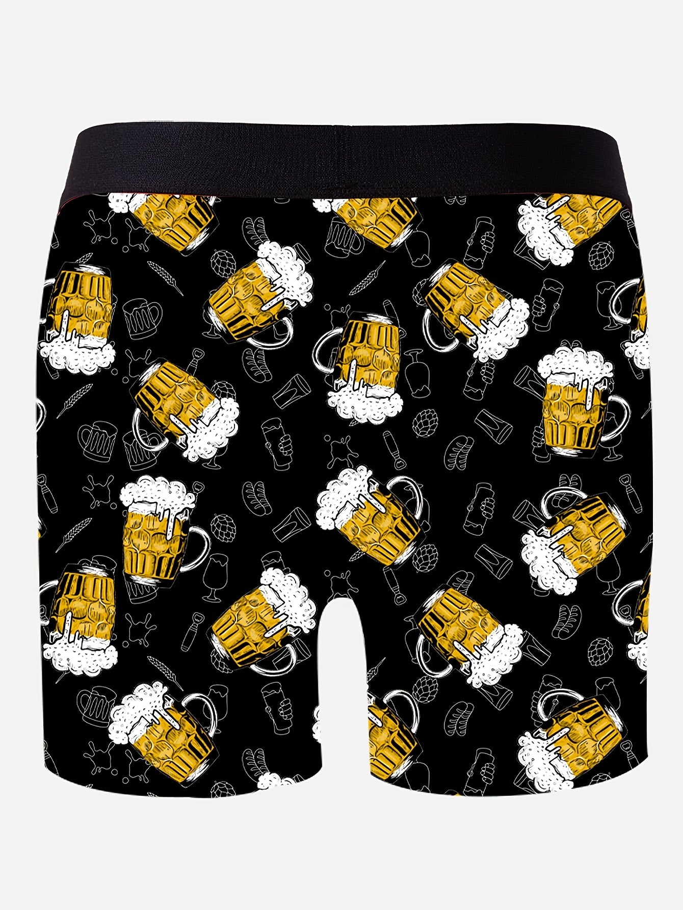 Cale?on Boxer Homme Original, Tissu Polyester et ¨¦lasthanne, Imprim¨¦ Ludique, Ceinture Confortable, Maille Anti-Remont¨¦e - Coupe Medium