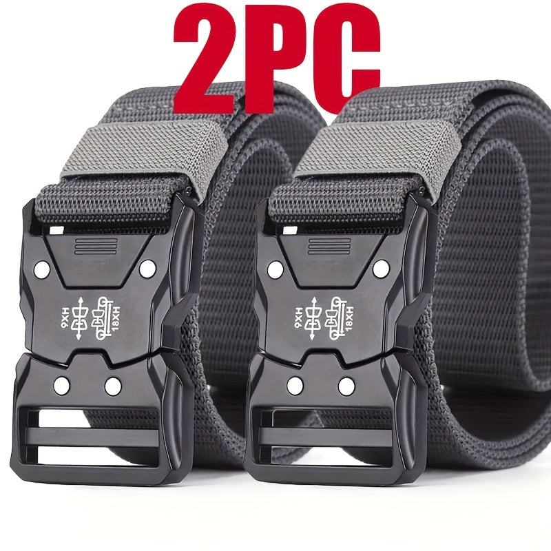 Deux ceintures d'homme, ceinture de denim ¨¤ la mode, ceinture multifonction pour homme, ceinture de sport en plein air, entra?nement, exercice, tendance