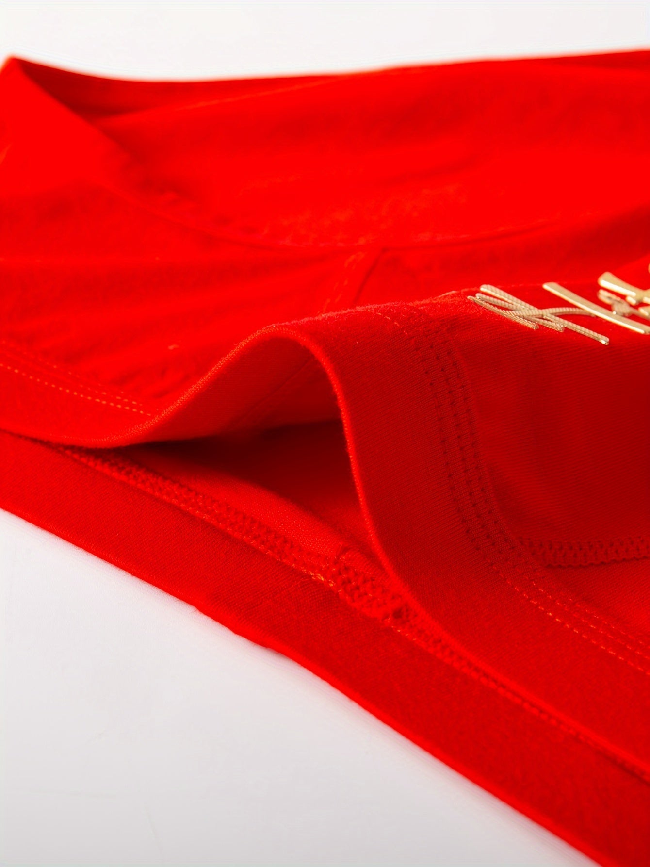 Pack de 4 Sous-v¨ºtements Rouges ¨¤ Nouveau Charme pour Hommes, Sous-v¨ºtements Pures pour Hommes, Grandes Culottes Triangulaires pour l'Ann¨¦e du Tigre