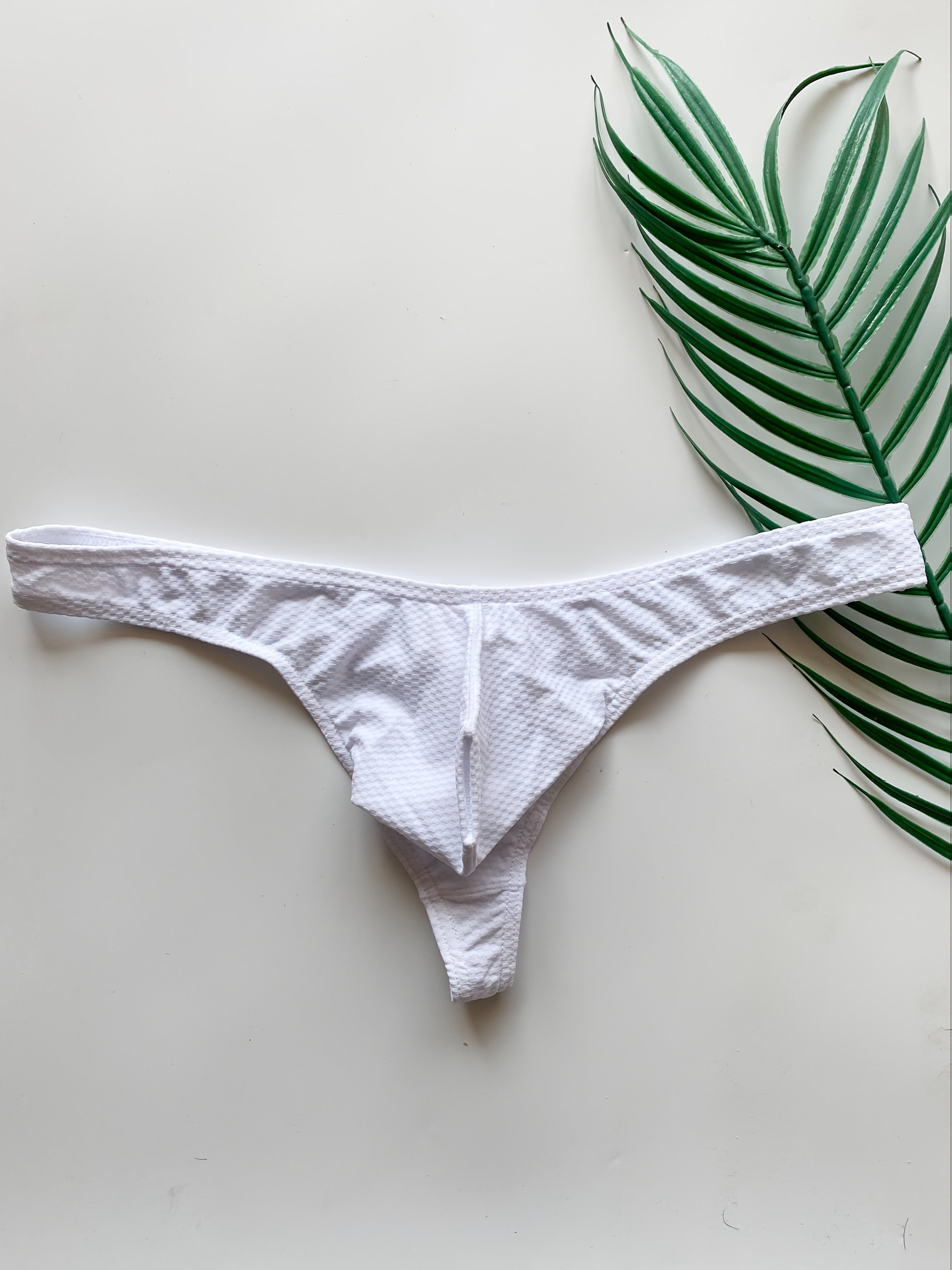 2 culottes hipster unies pour hommes avec pochette, design sexy taille basse, tissu extensible confortable pour tenues d¨¦contract¨¦es - Vert et bleu