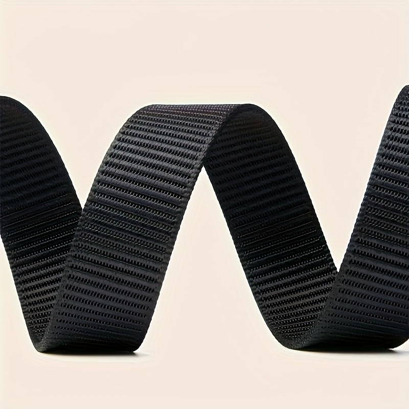 Pack de 3 Ceintures en Nylon pour Hommes avec Boucle Automatique - Boucles Carr¨¦es en Alliage de Fer, Design Sportif Durable et Doux, Sangles Noires Vertes\u002FBeiges\u002FGris pour Tenue D¨¦contract¨¦e & Formelle, Accessoires d'Aventure Ext¨¦rieure