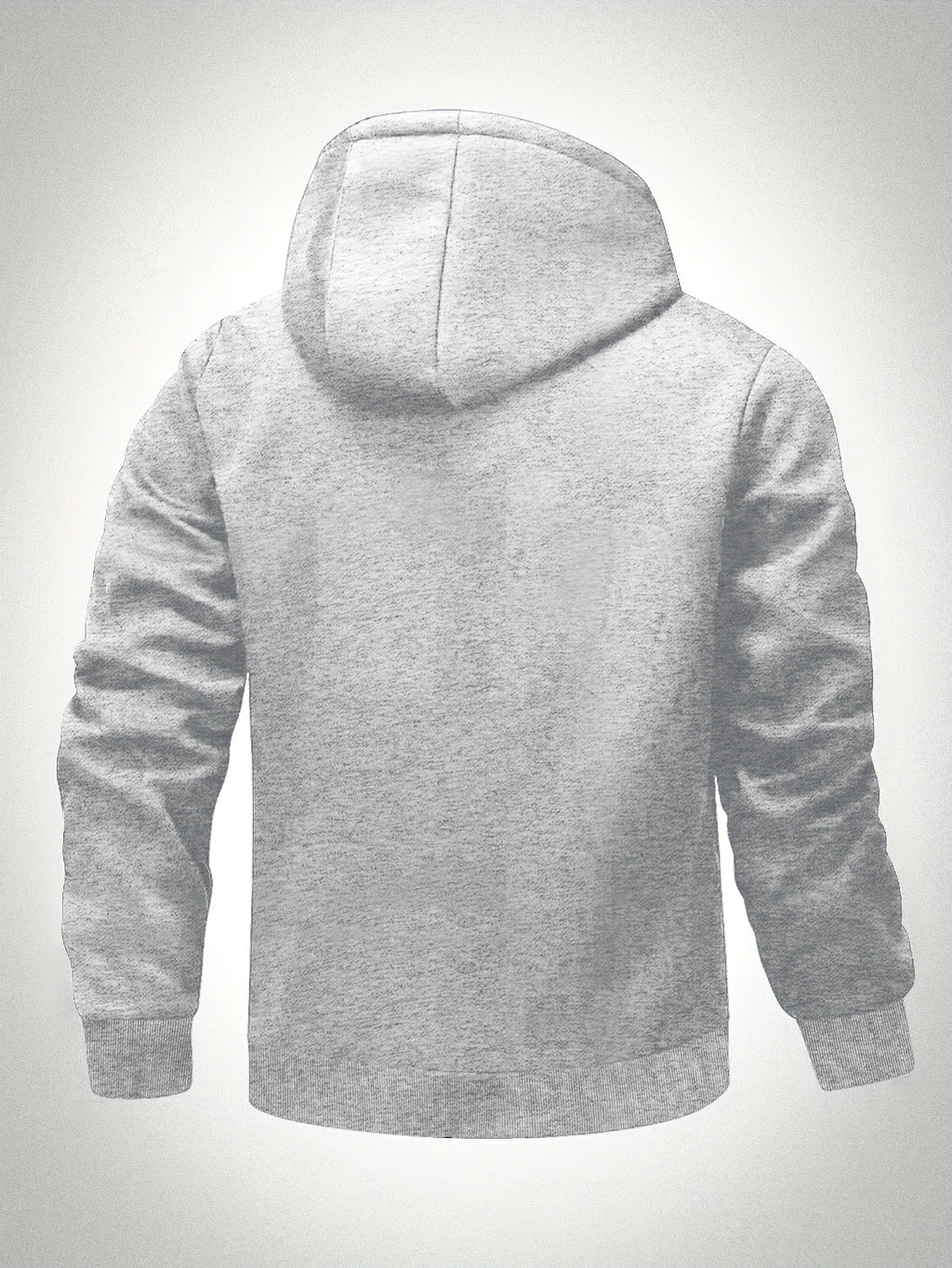 Veste ¨¤ Capuche Doubl¨¦e en Polaire pour Hommes Grande Taille - Zipp¨¦e, Chaude et Confortable pour l'Automne\u002FHiver, GRANDE TAILLE