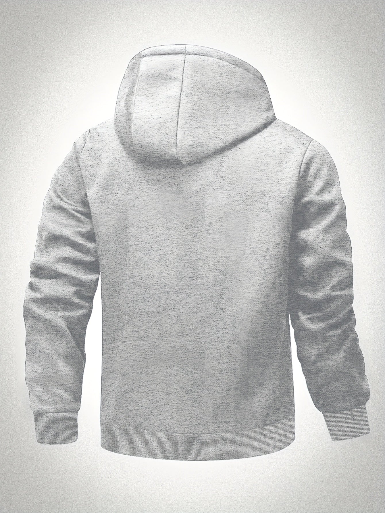 Veste ¨¤ Capuche Doubl¨¦e en Polaire pour Hommes Grande Taille - Zipp¨¦e, Chaude et Confortable pour l'Automne\u002FHiver, GRANDE TAILLE