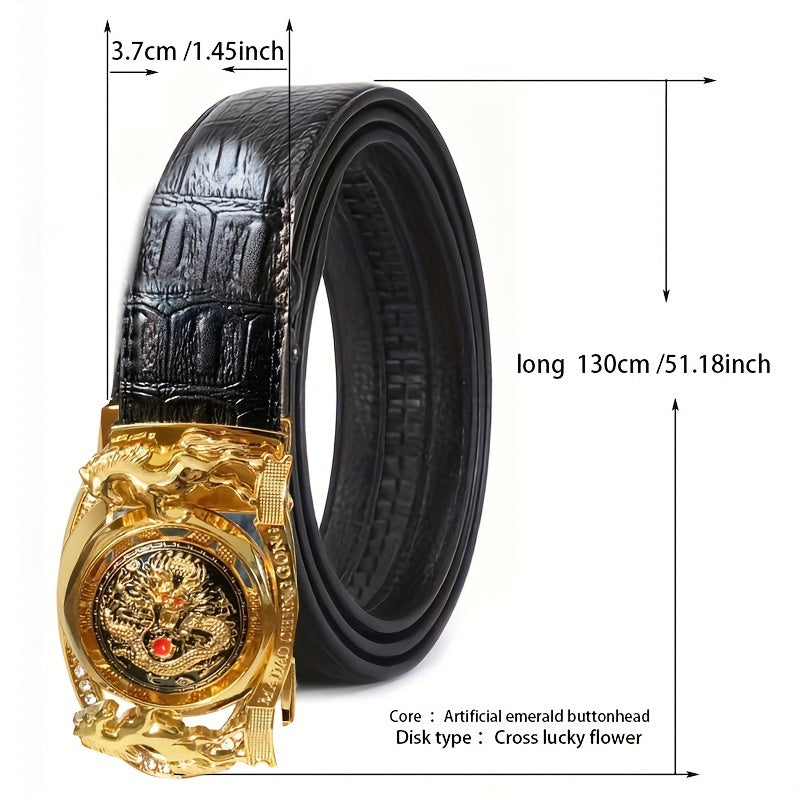Ceinture En Cuir V¨¦ritable de Vachette, Ceinture ¨¤ Boucle Automatique En Alliage Pour Hommes, Coffret Cadeau