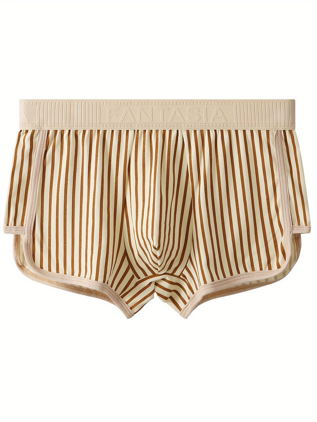 Ensemble de 3 pi¨¨ces pour Hommes en Tissu Fibre Glac¨¦e Doux et Confortable ¨¤ Rayures Imprim¨¦es avec Coins Plats, Short Respirant et ¨¦lastique, D¨¦contract¨¦