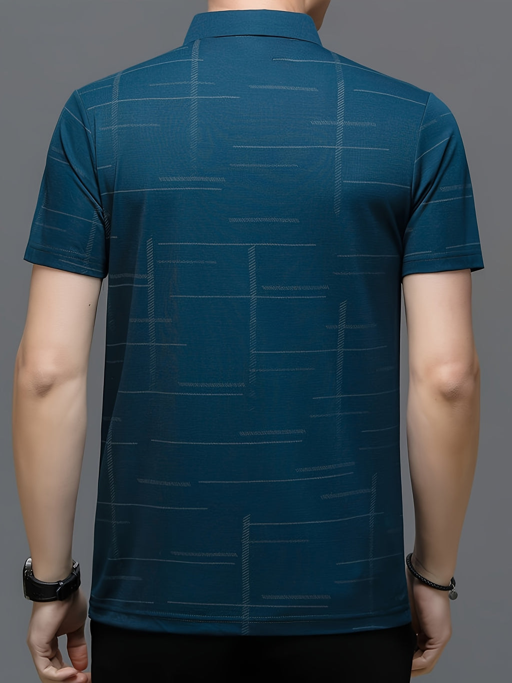 Men'S Summer Golf Shirt - Black Short Sleeve Polo with \