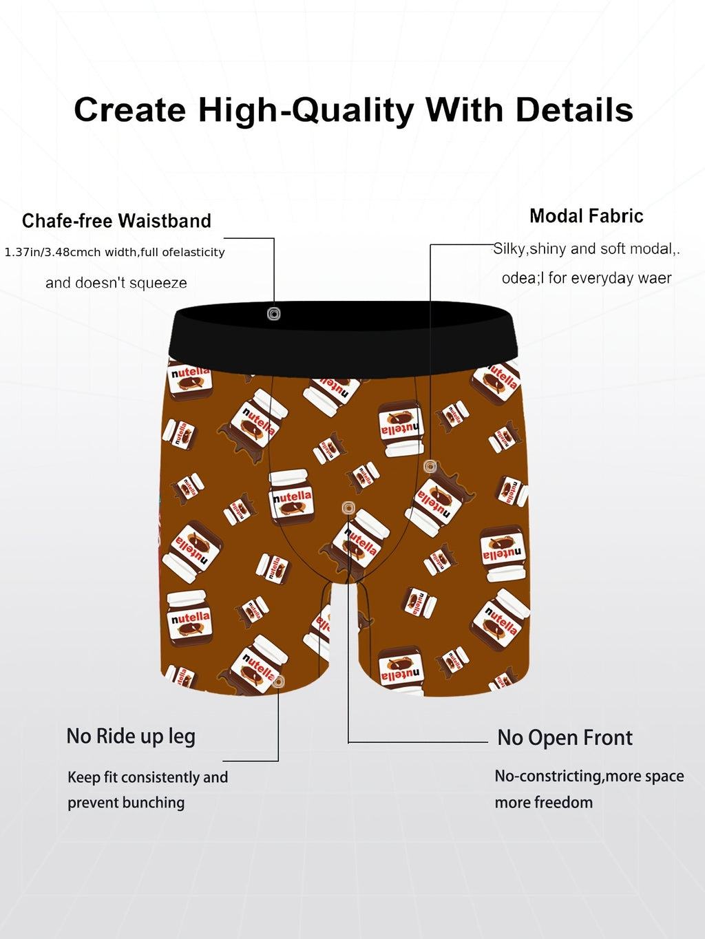 Shorts d¨¦contract¨¦s pour hommes - Tissu stretch en m¨¦lange polyester respirant et confortable, taille ¨¦lastique, lavable en machine, motif imprim¨¦ marron et blanc, pour un style d¨¦contract¨¦