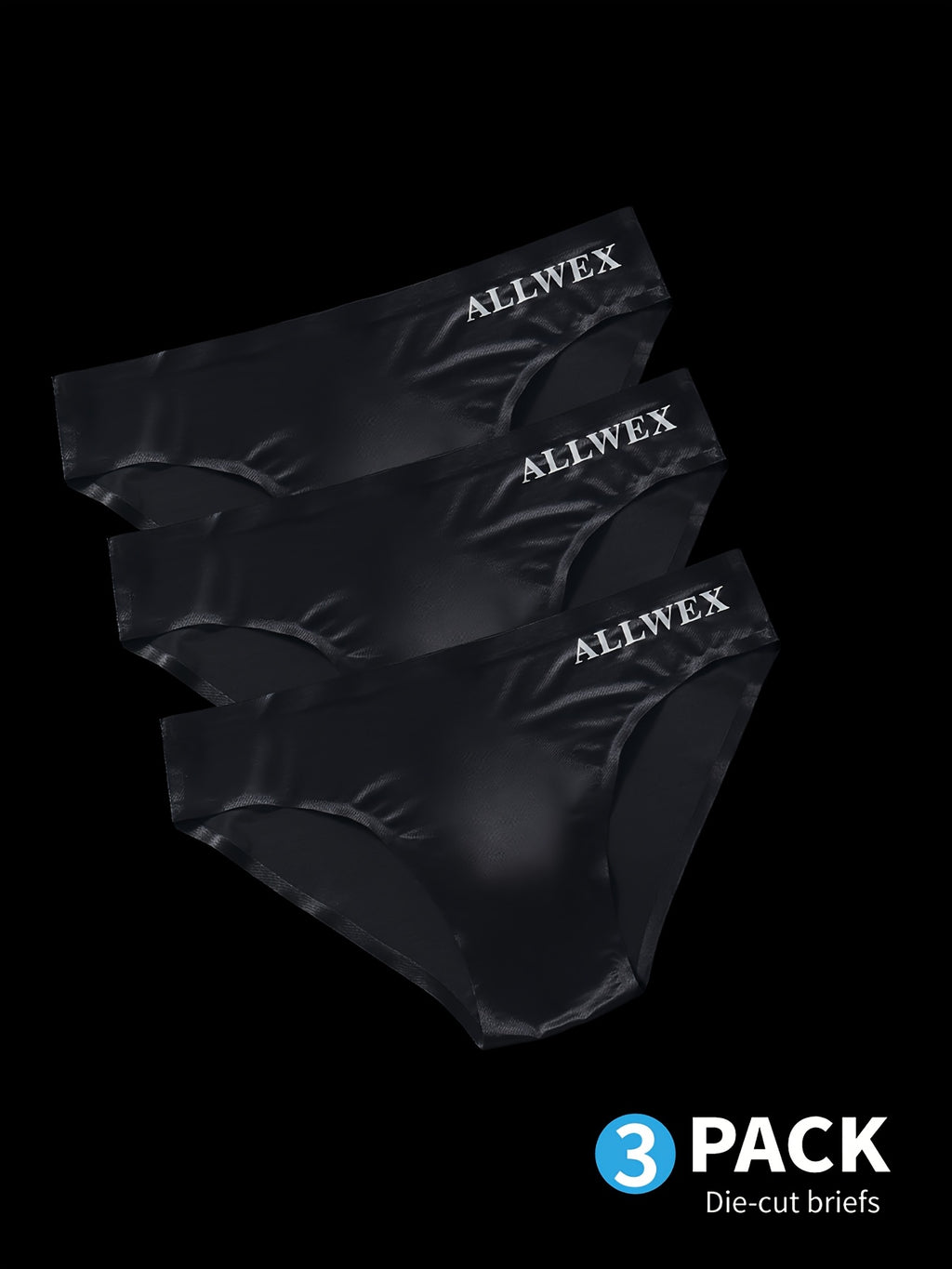 3pcs Sous-v¨ºtements pour Hommes, Boxers en Tissu Fibre Glac¨¦e Sans Couture, Tricot Haute ¨¦lasticit¨¦, Couleur Unie, Confortable Respirant Tenue de Gym Athl¨¦tique D¨¦contract¨¦e, Taille Basse, Forme Brillante 3D