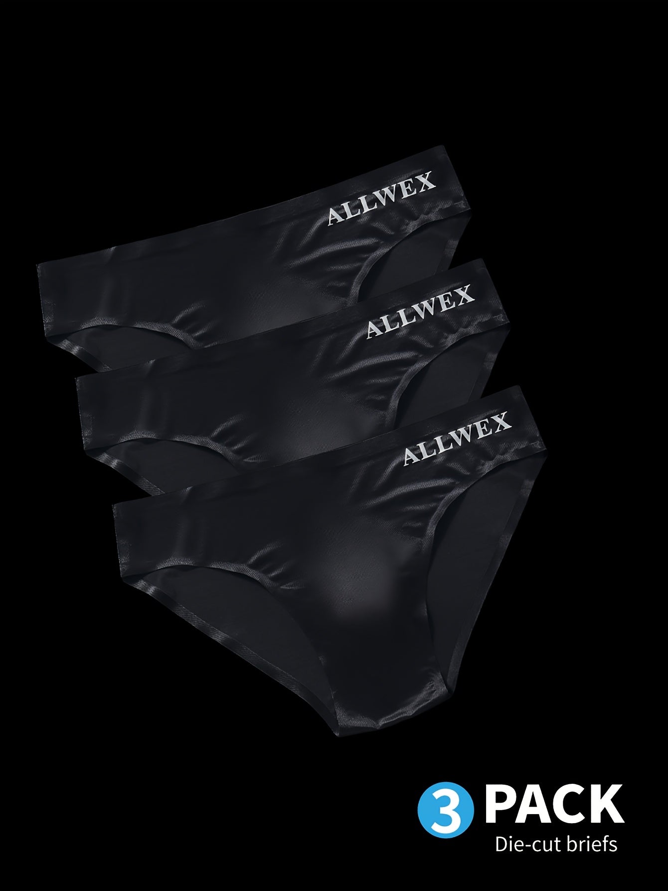 3pcs Sous-v¨ºtements pour Hommes, Boxers en Tissu Fibre Glac¨¦e Sans Couture, Tricot Haute ¨¦lasticit¨¦, Couleur Unie, Confortable Respirant Tenue de Gym Athl¨¦tique D¨¦contract¨¦e, Taille Basse, Forme Brillante 3D