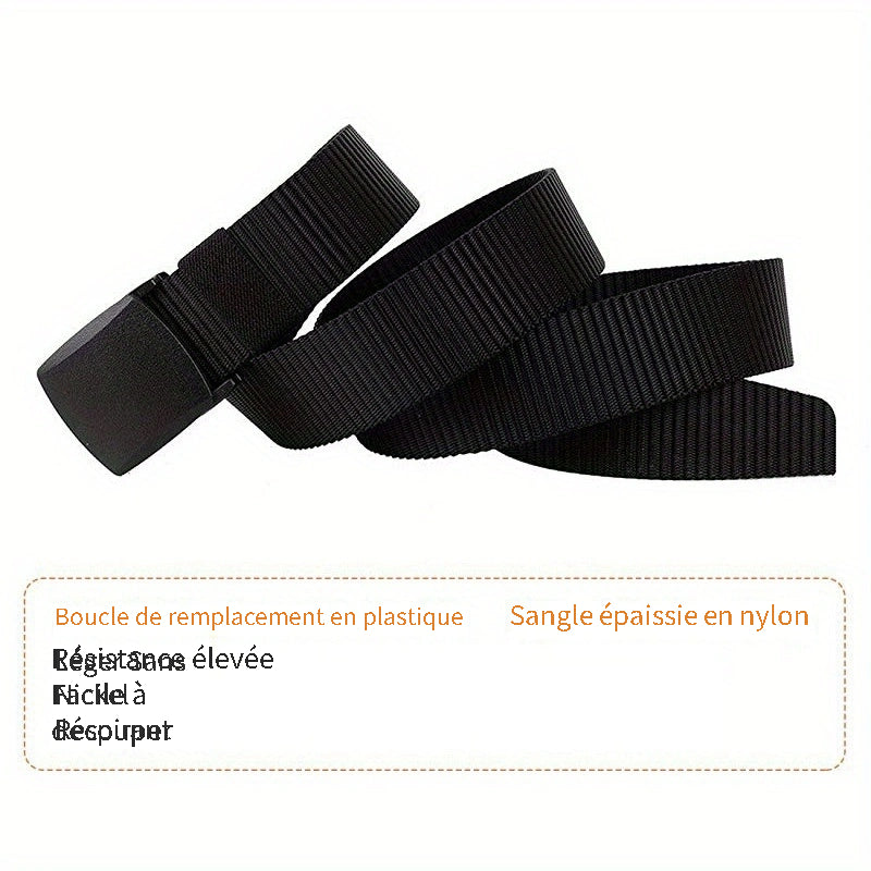 Ceinture pour homme de longueur ¨¦tendue, sans repassage, sans aimant, taille large, 59,06 pouces