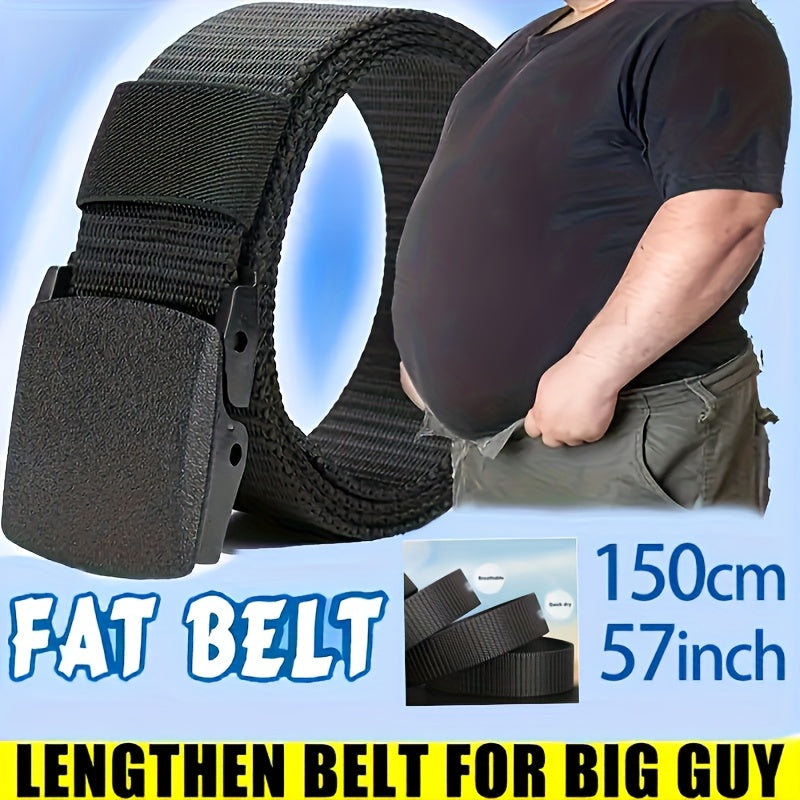 Ceinture pour homme de longueur ¨¦tendue, sans repassage, sans aimant, taille large, 59,06 pouces