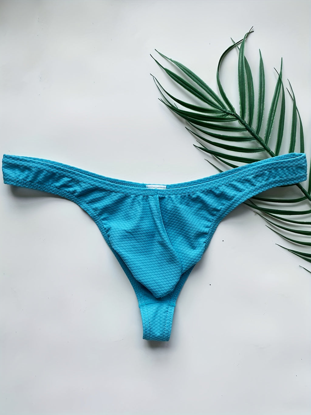 2 culottes hipster unies pour hommes avec pochette, design sexy taille basse, tissu extensible confortable pour tenues d¨¦contract¨¦es - Vert et bleu