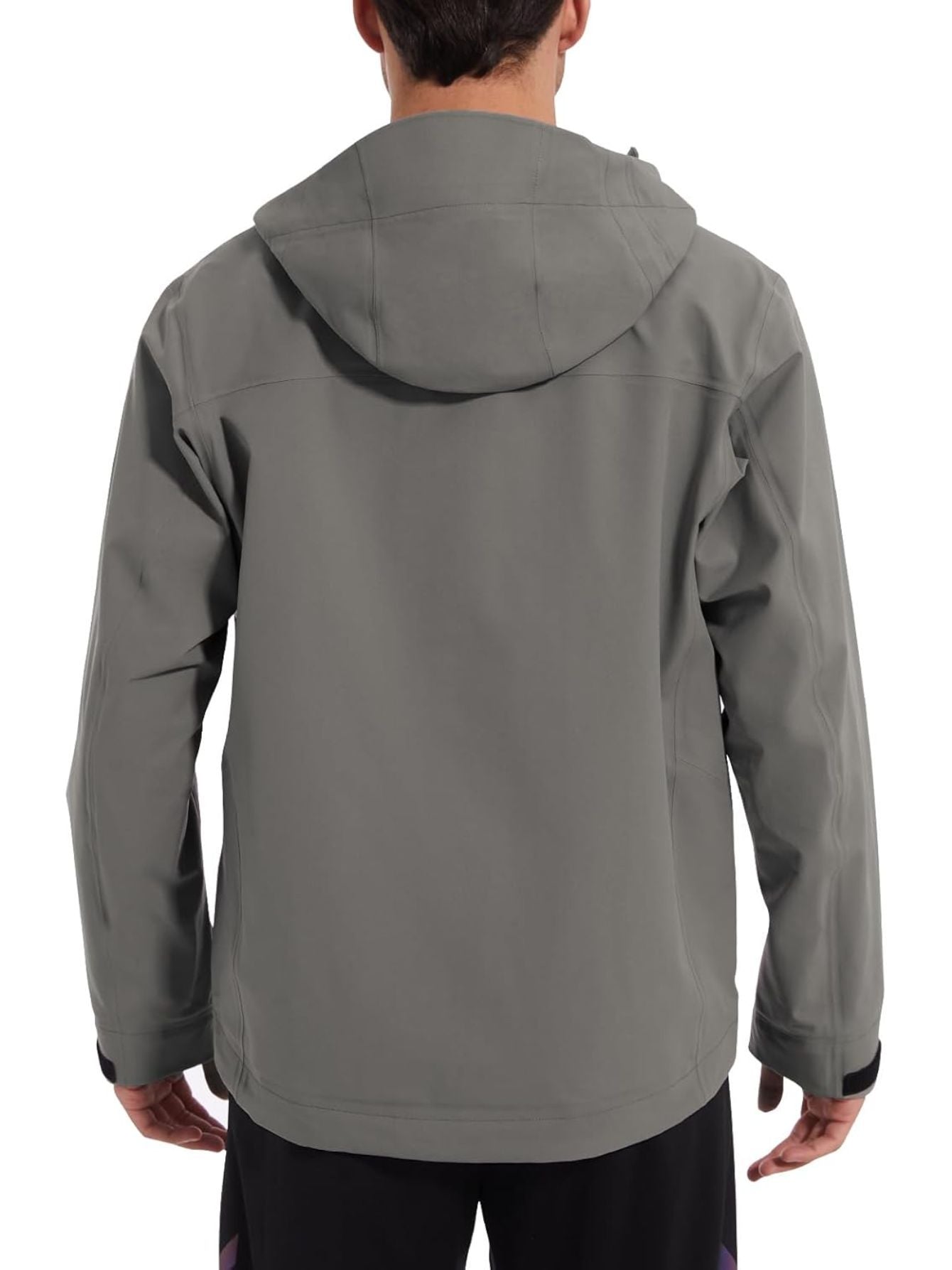 Veste Coupe-Vent L¨¦g¨¨re pour Hommes avec Capuche, Poignets Ajustables, Texture Douce et ¨¦l¨¦gante, Veste de Sport Casual ¨¤ Col Montant, Fermeture ¨¦clair Bleu Marine, Poches Id¨¦ale pour la Course & Randonn¨¦e au Printemps\u002FAutomne