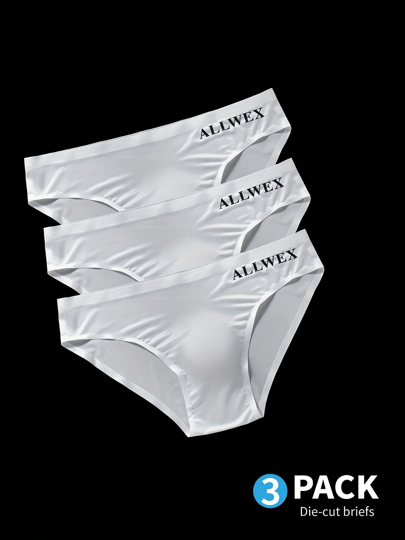 3pcs Sous-v¨ºtements pour Hommes, Boxers en Tissu Fibre Glac¨¦e Sans Couture, Tricot Haute ¨¦lasticit¨¦, Couleur Unie, Confortable Respirant Tenue de Gym Athl¨¦tique D¨¦contract¨¦e, Taille Basse, Forme Brillante 3D