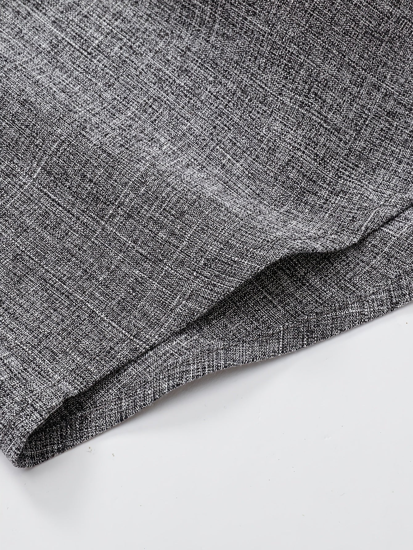 Men's Casual Linen Button- Shirt - Short Sleeve, Black & Gray, Lightweight & Breathable, Perfect for Beach, Summer, Weddings & Outdoor Activities, Outdoor Casual Top | Turndown Collar Shirt | Breathable Material