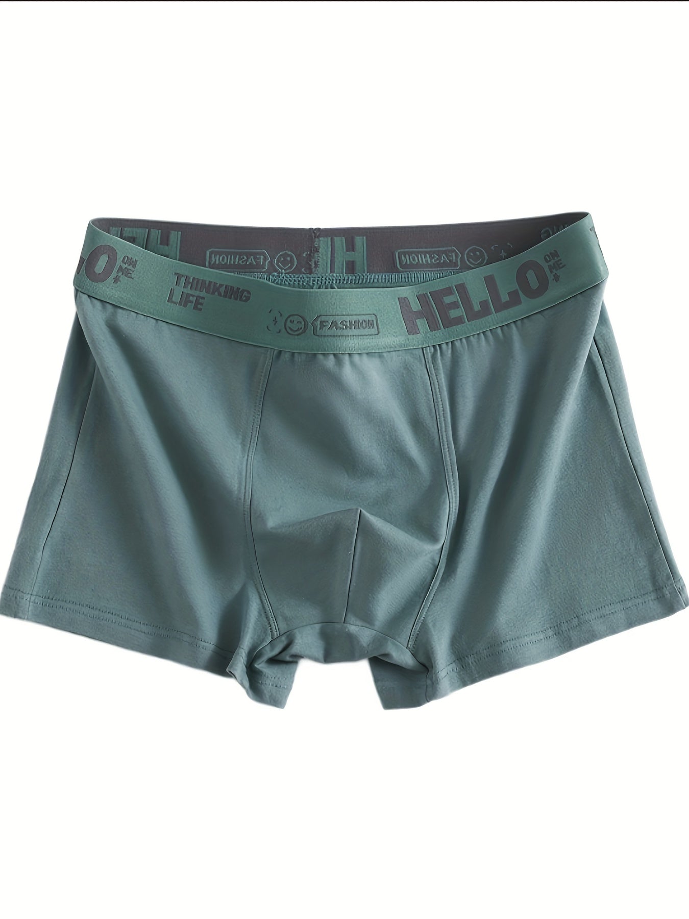 4 pi¨¨ces de boxers en coton doux pour hommes - Sous-v¨ºtements respirants et extensibles avec impression \