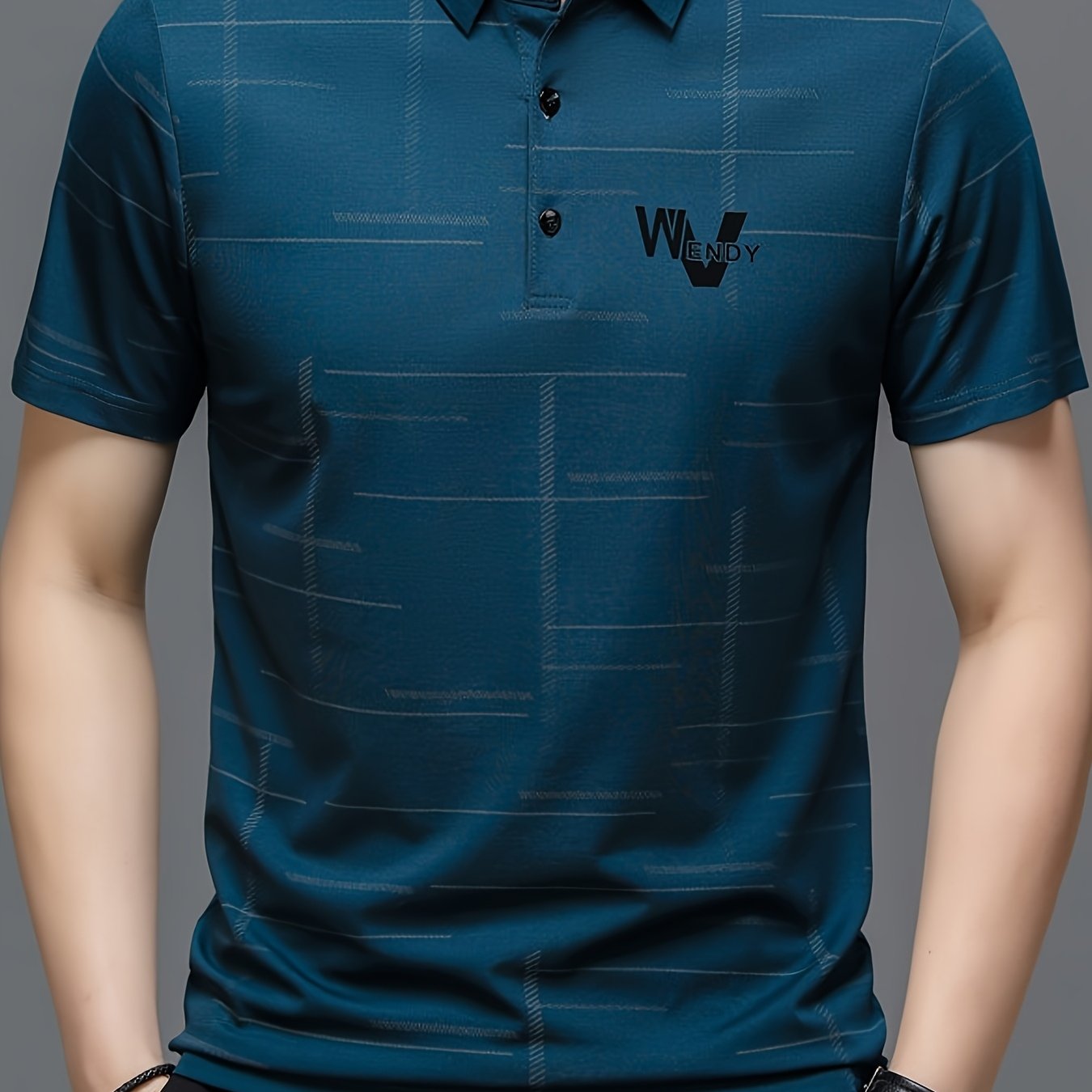 Men'S Summer Golf Shirt - Black Short Sleeve Polo with \