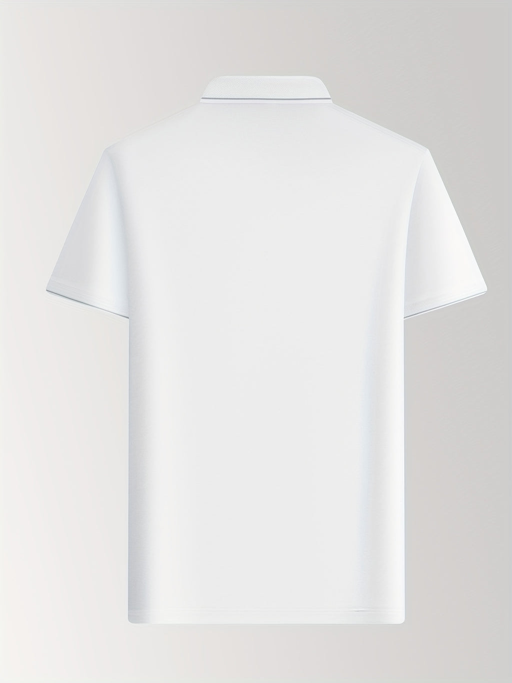 Men'S Casual Summer White Polo Shirt - Breathable, Short Sleeve, 3\u002F4 Length Buttons, Regular Fit, Casual Occasion, Casual Attire | Classic Polo Shirt | Breathable Fabric