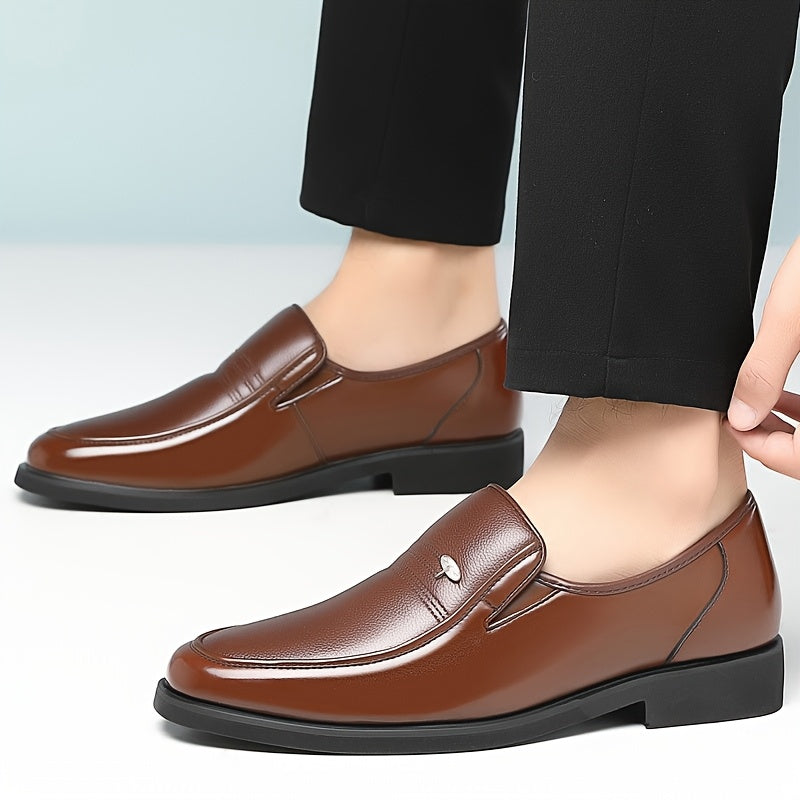 Le Fu Shoes Genuine Leather Men's Real Genuine Leather Breathable Business Formal Shoes Men's Slip-on Casual British Soft Sole