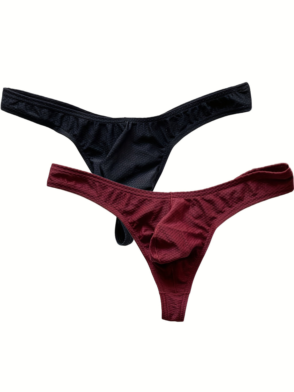 2 culottes hipster unies pour hommes avec pochette, design sexy taille basse, tissu extensible confortable pour tenues d¨¦contract¨¦es - Vert et bleu