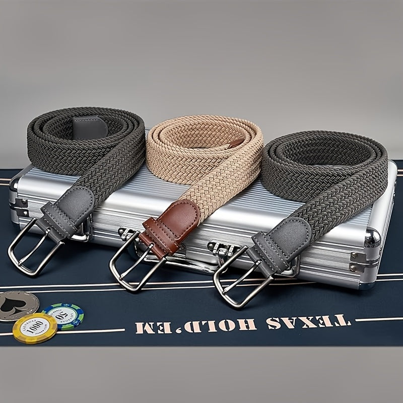 Ceinture pour homme, ceinture ¨¦lastique, ceinture d¨¦contract¨¦e tiss¨¦e 1 3\u002F8', pour homme, femme, junior, couleur\u002Ftaille compl¨¨te avec coffret cadeau.