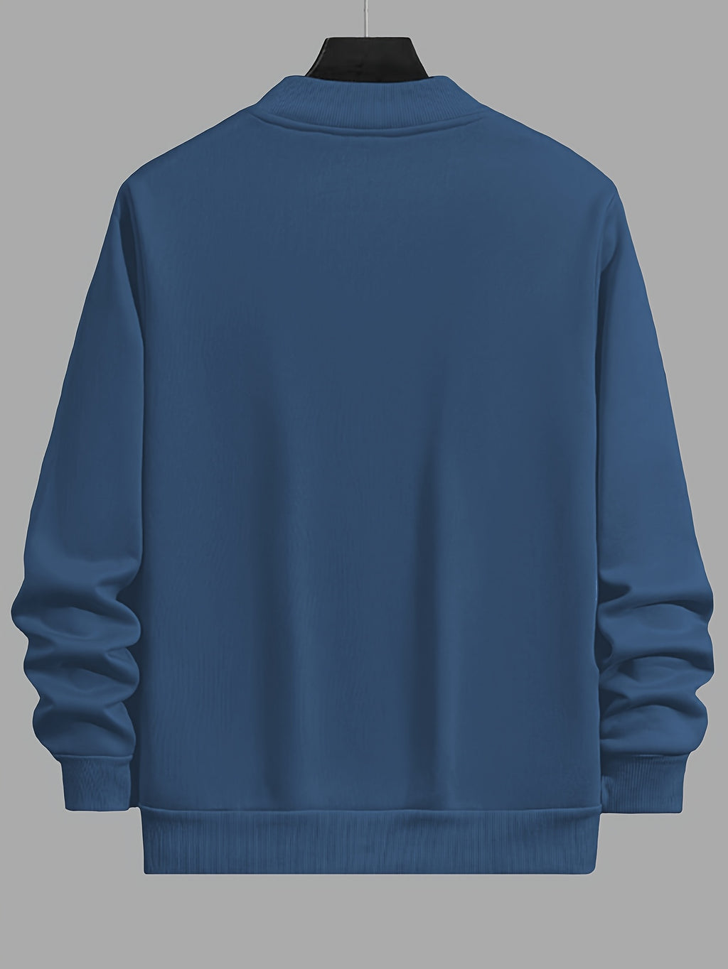 Veste Casual Homme Unie ¨¤ Zip, Col Baseball Chic pour Automne Hiver, Taille Grande