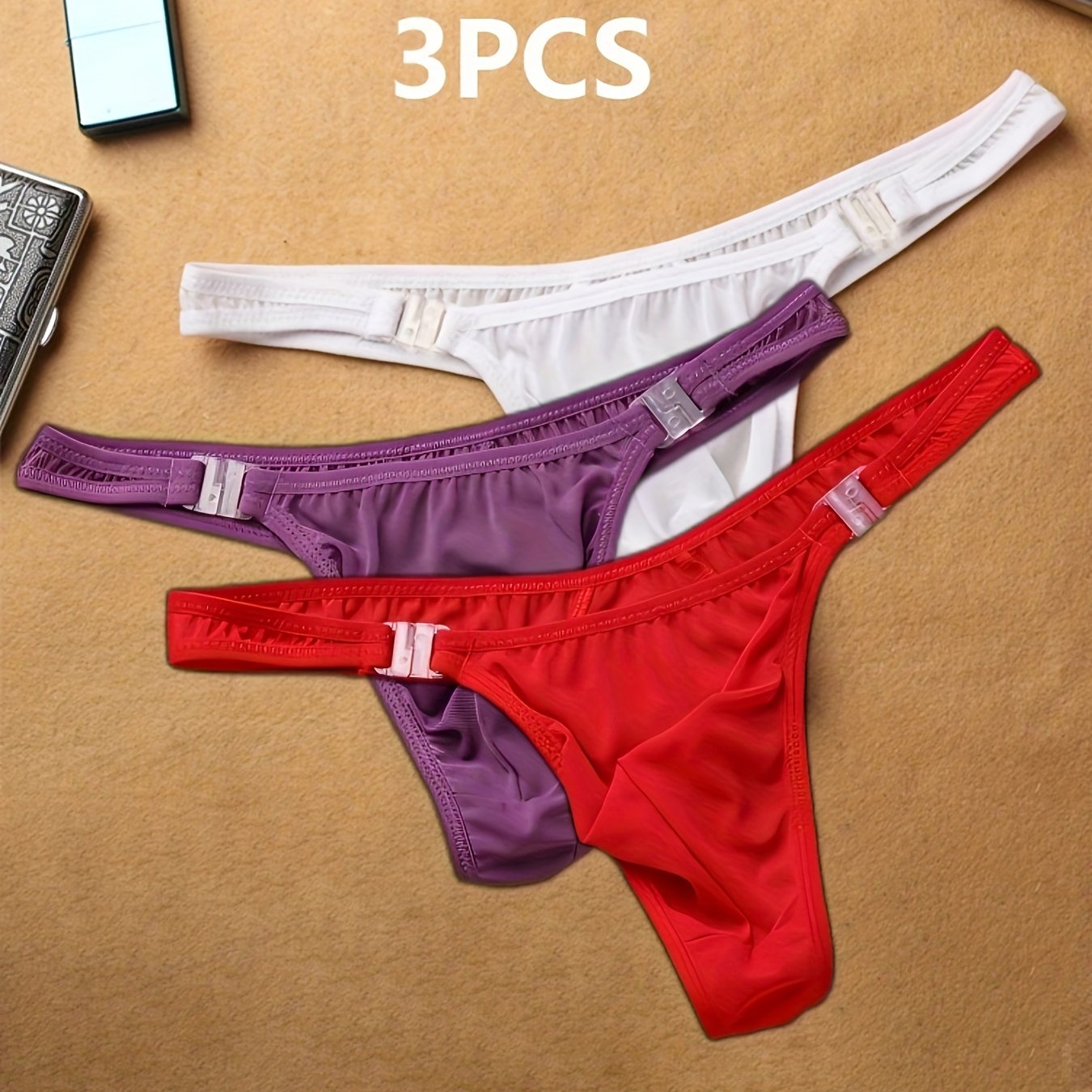 Lot de 3 cale?ons sexy pour hommes, ¨¤ la mode et confortables, respirants et extensibles, sous-v¨ºtements d¨¦contract¨¦s