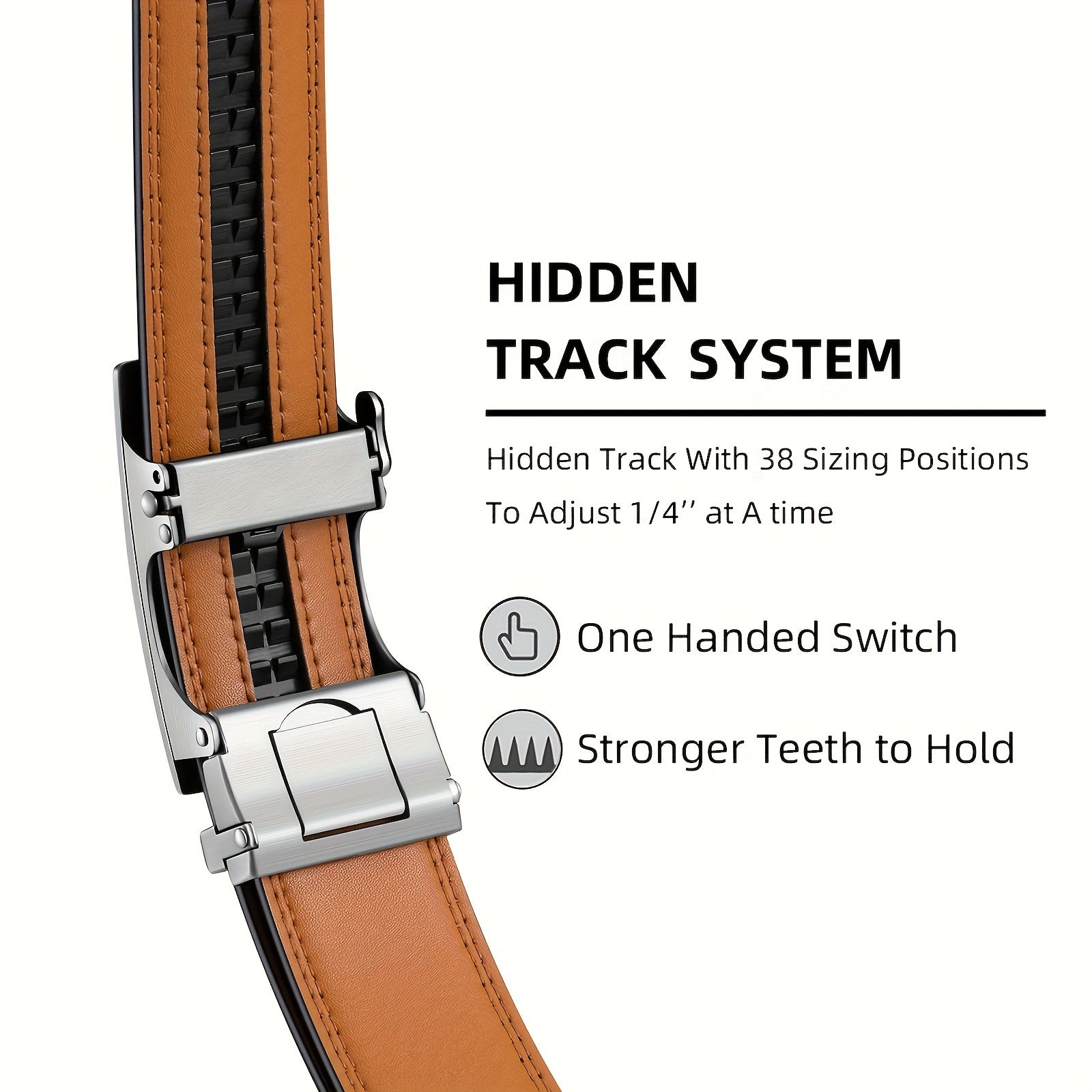 Ceinture en Cuir V¨¦ritable pour Homme Castle Korin - Noire ¨¦l¨¦gante avec Texture en Fibre de Carbone, Largeur Ajustable de 35mm, Boucle Automatique en Alliage pour Affaires ou Tenue D¨¦contract¨¦e