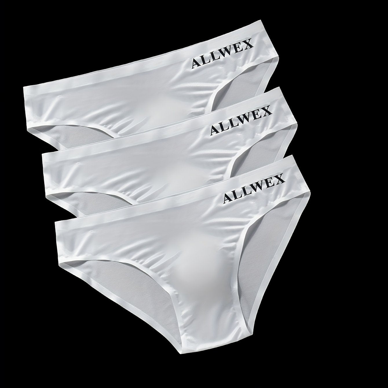 3pcs Sous-v¨ºtements pour Hommes, Boxers en Tissu Fibre Glac¨¦e Sans Couture, Tricot Haute ¨¦lasticit¨¦, Couleur Unie, Confortable Respirant Tenue de Gym Athl¨¦tique D¨¦contract¨¦e, Taille Basse, Forme Brillante 3D