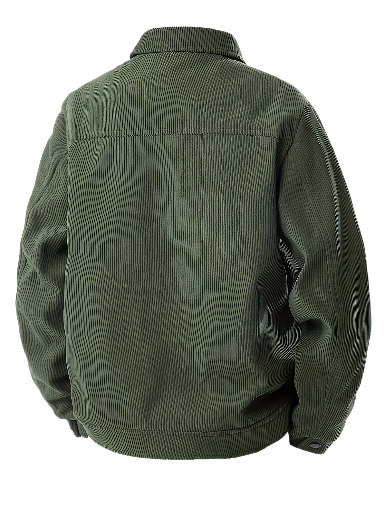 Veste de Travail en Velours C?tel¨¦ pour Hommes Grande Taille - Boutonnage avec Fermoirs ¨¤ Pression, Multiples Poches, Lavable en Machine, Tenue D¨¦contract¨¦e et Formelle pour Automne & Printemps, Int¨¦rieur en Polyester, GRANDE TAILLE