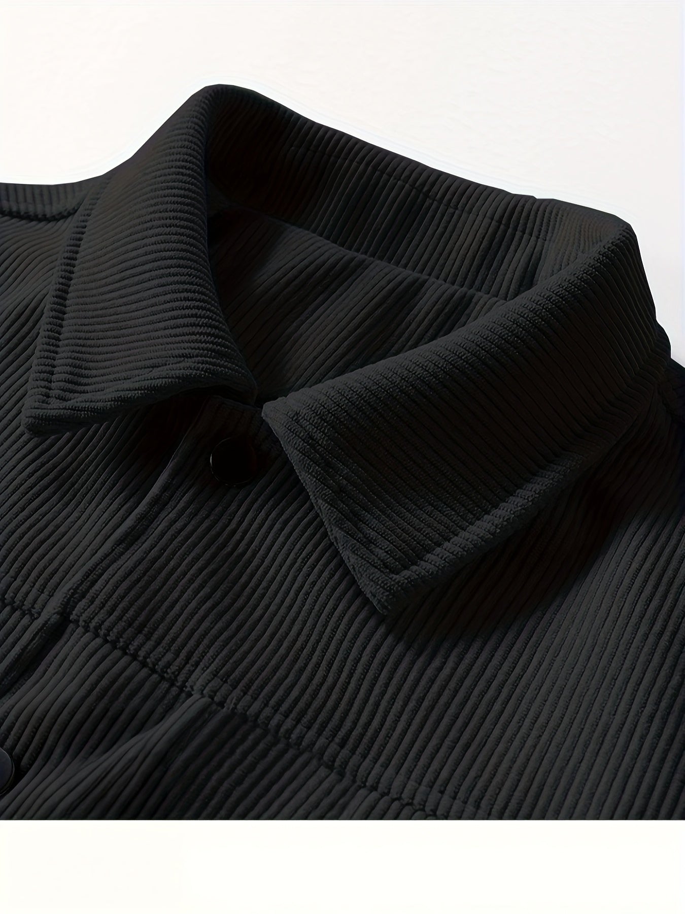 Veste de Travail en Velours C?tel¨¦ pour Hommes Grande Taille - Boutonnage avec Fermoirs ¨¤ Pression, Multiples Poches, Lavable en Machine, Tenue D¨¦contract¨¦e et Formelle pour Automne & Printemps, Int¨¦rieur en Polyester, GRANDE TAILLE