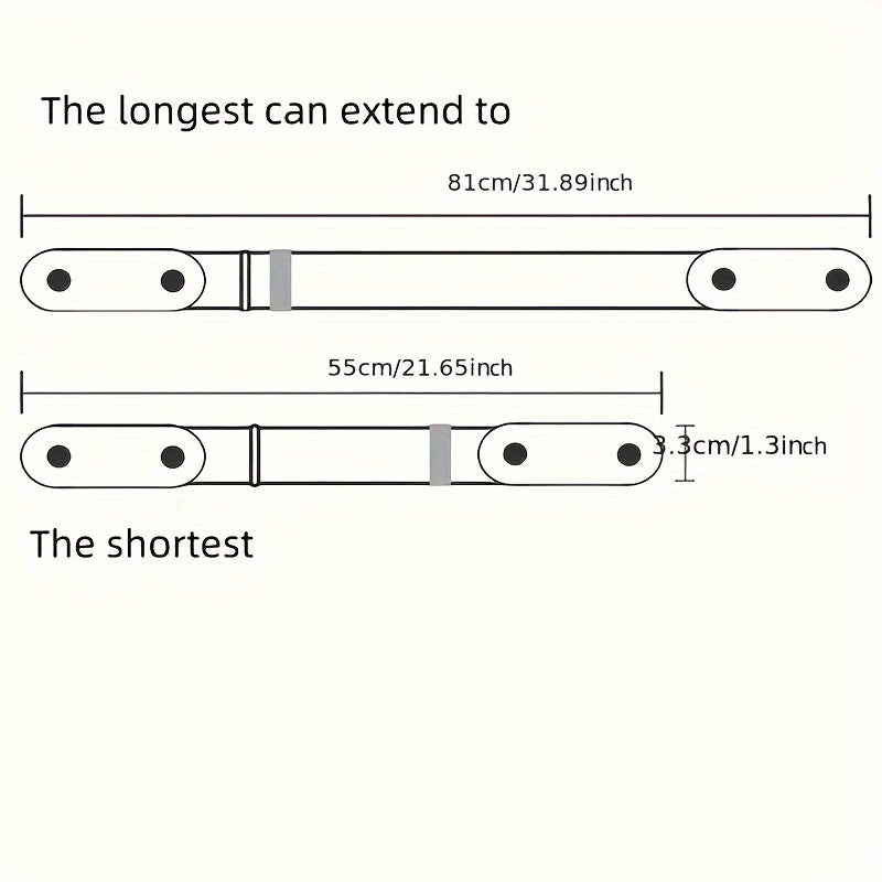 2pcs Ceinture en cuir PU ¨¦lastique pour hommes sans boucle - Ceinture invisible, r¨¦glable et confortable en PU pour jeans et pantalons avec fermoir rond