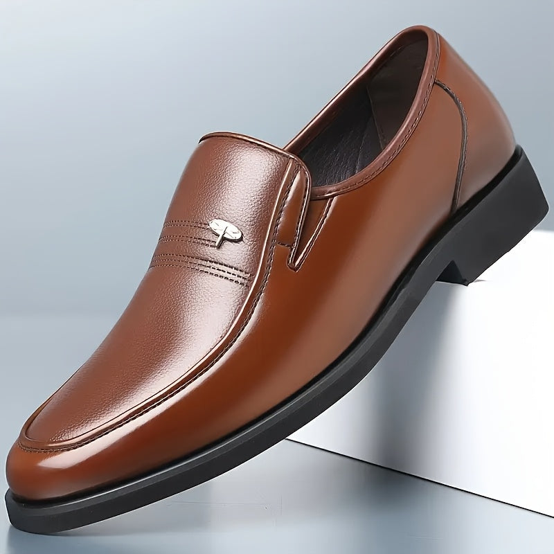 Le Fu Shoes Genuine Leather Men's Real Genuine Leather Breathable Business Formal Shoes Men's Slip-on Casual British Soft Sole