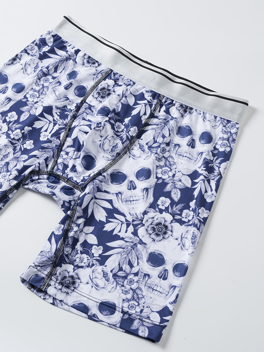 Cale?ons ¨¤ imprim¨¦ crane floral pour hommes, en tissu tricot¨¦ polyester ¨¤ haute extensibilit¨¦, design de poche en U pour la peau, anti-rayures et anti-humidit¨¦ pour un usage quotidien et des activit¨¦s en ext¨¦rieur.